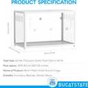 BUCATSTATE Hamster Cage Metal 2.0 - Small Animal Habitats Large Stackable with Top Access Easy Assemble 31.4L*17.6W*20H Inches Dwarf Syrian Hamster House for Guinea Pig, Gerbil (552sq inch White)