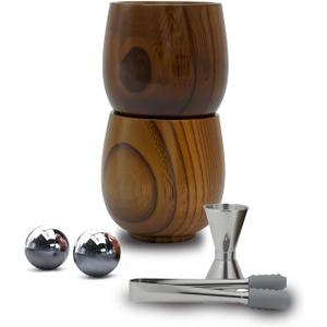 Wooden Whiskey Glasses Set of 2, Handmade Old Fashioned Bourbon Drinking Glass, Great Bourbon Whiskey Gifts for Men, Dad, or Brother, Father's Day, Birthday Gifts(10oz)