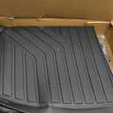 Binmotor-Floor Mats & Cargo Liner for Kia Stinger RWD 2018-2024, All Weather Car Mats TPE Rubber Liners for Kia Stinger RWD Accessories Mats Trunk Mat-Black