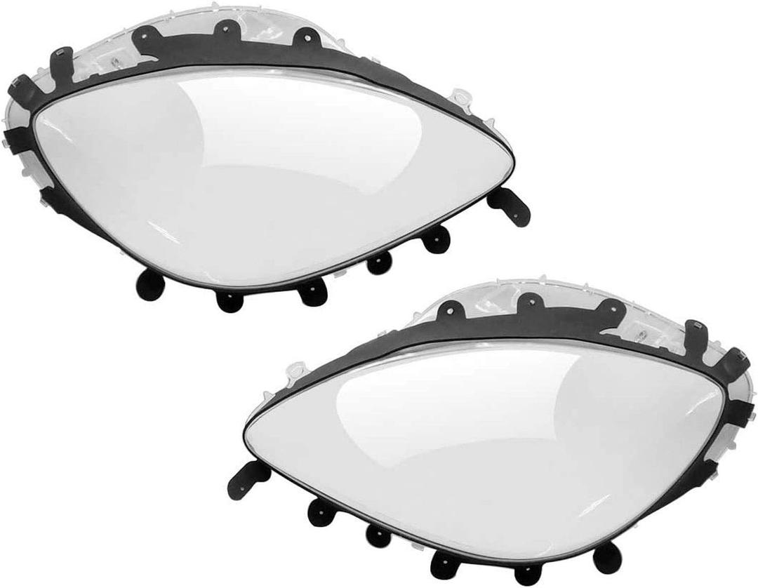 NewYall Pair Left and Right Clear Headlight Lens Covers with Gaskets for Chevrolet Corvette C6 2005-2013