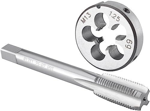 Burkit M13 X 1.25 Tap and Die Set, M13 x 1.25 Machine Thread Tap and Round Die Right Hand Burkit M13 X 1.25 Tap and Die Set, M13 x 1.25 Machine Thread Tap and Round Die Right Hand