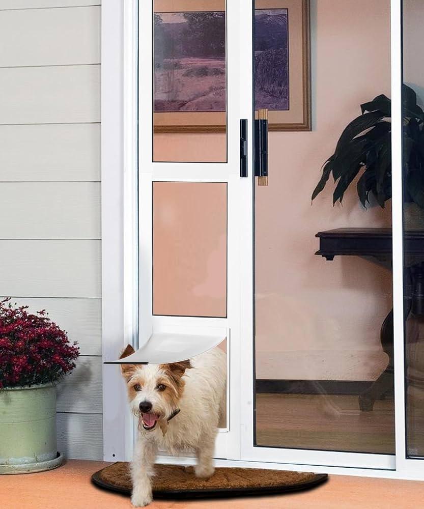 FANTREK Cat Door for Sliding Glass Door - Small Pet Door for Sliding Door Insert - 78-82 in Cat Door for Patio Slider