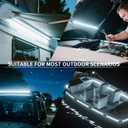 12V LED Interior Light Bar Kit, 4 Bars White Adjustable Brightness RV Camping Lights - Waterproof IP67, Magnetic & Velcro Mount, Portable Lighting for Tent, Car, Trailer, Boat, Truck, Off-Road, Cabin