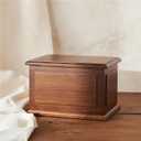 Aspen Studio Walnut Wooden Urn for Adult Human Cremation Ashes Handcrafted Decorative Urns Wooden Urn