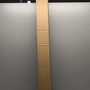 CALYX INTERIORS Cordless Bamboo Roman Shade Blind, Light Filtering, 46.5" W x 48" H, Ceylon Natural, Neutral and Yellow Wood Tones. Limited Privacy