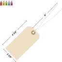 Premium Hang Tags with String - Box of 100 Tags #5-4.75 x 2.375" - String Tags for Labeling with Reinforced Eyelet and String Attached