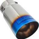 DC Sports Polished Stainless Universal Bolt On Exhaust Tip 2.87" Inlet / 3.5" Outlet / Slant-Cut / Titanium Flare | EX-1025