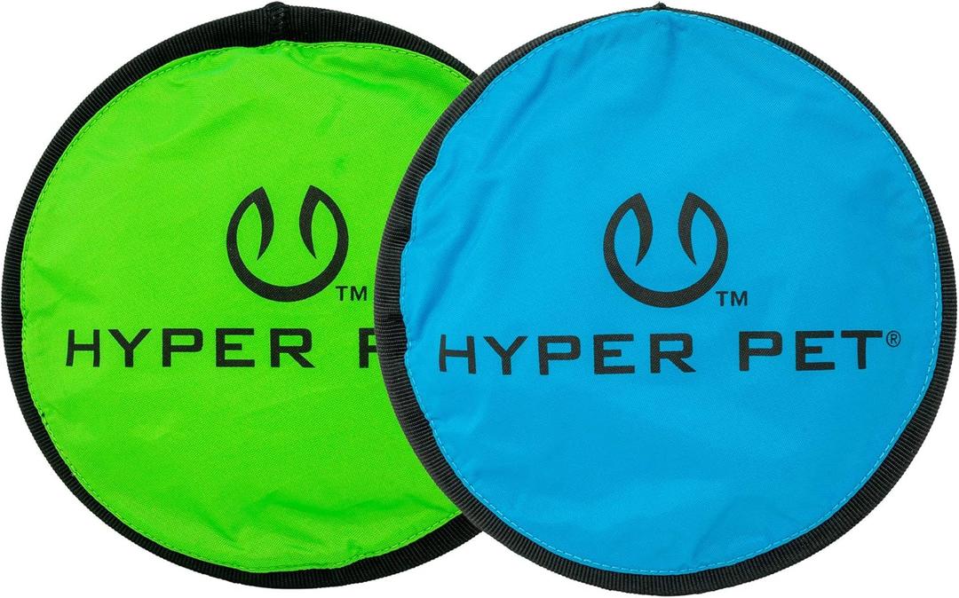 Hyper Pet Flippy Flopper Flying DISC Dog Toy, Color Varies, 9-in, 2 Pack