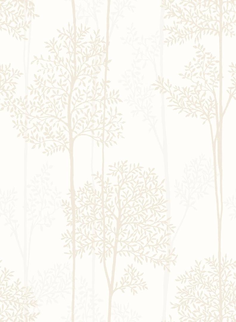 Warm White Self Adhesive Wallpaper with Waterproof, Farmhouse Removable Peel and Stick Wallpaper for Bathroom and Cabinets Decor, Botanical Renter Friendly Contact Paper 17.3" X 120"