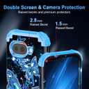 2 x Miqala for Google Pixel 9a Case,Glow in The Dark Three Layer Heavy Duty Shockproof Full Body Protection Hard Plastic Bumper+Soft Silicone Case for Google Pixel 9a,Deep Blue