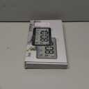 WallarGe Atomic Clock with Indoor Outdoor Temperature - 8.5'' Digital Clock Battery Operated, Self-Setting, 4 Time Zones, DST