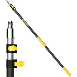 5.6-24 FT Reach Telescopic Extension Pole, Multi-Purpose Aluminum Alloy Telescoping Rod with Flip-Lock Design, Sturdy for Painting Dusting, High House Maintenance, and Window Cleaning