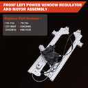 751-724 Front Left Power Window Regulator And Motor Assembly Compatible With Escalade Silverado Suburban Tahoe Sierra Yukon/Yukon XL 2014-2020 Driver Side Power Window Regulator 23118067 84621036
