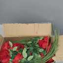 InnoGear 50 Pcs Red Roses Artificial Flowers, Fake Velvet Silk Rose Bulk Faux Flower for Mother's Gift Decoration DIY Wedding Centerpieces Proposal Bridal Bouquets Party Floral Decor (50, Red)