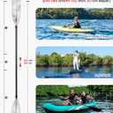 Kayak Paddle, Adjustable Kayaking Oar, Lightweight and Durable | Premium Aluminium Shaft and Enhanced PP Blade, 3-Piece, 86-94" (220-240 cm), 94-102" (240-260 cm)