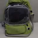 Cat Backpack Carrier, Breathable Cat Carrier Large Space Bubble Pet Backpack for Kitty Small Dog up to 15lbs, Transparent & Foldable Pet Carrier for Travel Hiking (Green)