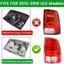Lochnchn LED Tail Light Assembly Compatible with 2013-2018 Dodge Ram 1500,2014-2018 Ram 2500 3500 Right Passenger Side Led Taillights Rear Outer Tail Lamp Replace CH2801203 68093078AB
