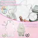 6 x Protective Case for Labubu Standing Figure - Clear PVC Portable Storage Box with Keychain, Dustproof Scratch-Resistant Collector Display (Figure Not Included Style1)