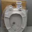 Bemis 7300SLEC Slow Close Toilet Seat, Easy Clean Hinges and Durable Plastic Seat, Made in USA, Elongated, White