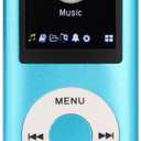 MP3 Player, Portable Lossless Sound Slim MP3 Music Player with Earphone, 1.8 Inch LCD Screen Digital Music Player, Support Up to 64GB (Blue)