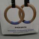 Gymnastics Rings Olympic Rings Wooden Gym Rings 1500lbs with Adjustable Cam Buckle 14.8ft Long Straps with Scale Non-Slip Exercise Rings Training Rings for Home Gym Full Body Workout