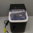 Sweetcrispy Countertop Ice Maker Machine Self-Cleaning, Fast Making 9 Ice Cubes in 6 Minutes, 26.5lbs/24Hrs, 2 Sizes Bullet Ice, Portable Ice Machine with Ice Scoop, Basket and Handle, Black