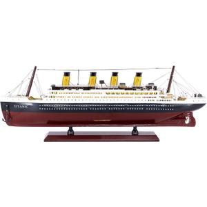 Titanic 24inch Wooden Ship Model Home Decor Pre-Built Cruise Ship Gift Nautical Sailboat Decor