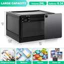 Large Medicine Lock Box with Dual 3-Digit Combination Locks, 24L Lockable Storage Box for Medication, Snacks, Phone, and Electronics - BPA-Free Organizer Bin for Home, Office, Fridge, and Safety