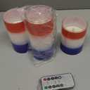 Tujoe 3 Pcs Blue Red and White Flameless Candles Patriotic LED Battery Pillar Candles Set 4th of July Independence Day Battery Operated Flickering Gifts with Remote Decorations for 250th Anniversary