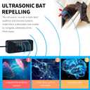 Ultrasonic Bat Removal, Briidea Bat Away System, Demands Bats to Flee, Human and Pet Safe