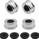 SUNCARACCL 2.75 inch Trailer Hub Bearing Dust Caps, 4PCS Trailer Axle Grease Cap with 4 Rubber Plugs Trailer Wheel Hub Bearing Grease Cover for 7000 to 8000 lb Dexter EZ Lube Trailer Boat Camper RV