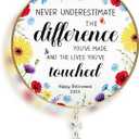 Retirement Gifts for Woman Men, Inspirational Suncatcher Gift for Women, Never Forget The Difference That You Make Appreciation Gifts