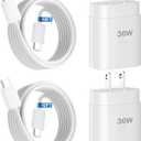 iPhone 16 15 Charger Fast Charging,30W USB C iPhone 16 15 Pro Max Charger Block &10FT Long Type C Cable Cord for iPhone 16/16 Pro Max/15/15 Pro Max/15 Plus/iPad Pro 12.9/11,Android Phone for S25Ultra (White)