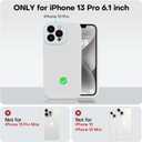 Vooii Compatible with iPhone 13 Pro Case, Liquid Silicone Upgrade [Camera Protection] [Soft Anti-Scratch Microfiber Lining] Shockproof Phone Case for iPhone 13 Pro 6.1 inch - White