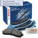 BOSCH BE1327H Blue Semi-Metallic Disc Brake Pad Set With Hardware - Compatible With Select Chrysler Town & Country; Dodge Grand Caravan, Journey, Nitro; Jeep Liberty, Wrangler; Ram; VW Routan; FRONT
