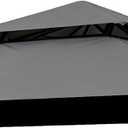 Vantco Replacement Gazebo Cover Compatible with ABC 11X11,The Top Compatible with Master 11X11 Steel Frame Gazebo,(Gray)
