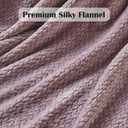 NEWCOSPLAY Super Soft Throw Blanket Light Purple Premium Silky Flannel Fleece Leaves Pattern Lightweight Bed Blanket All Season Use (Light Purple, Throw(50"x60"))