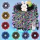 iShabao Christmas Color Changing Lights with Remote, 115ft 300 LED RGB String Lights with Remote, Timer, Wateproof LED Fairy Twinkle Christmas Tree Light for Home Party Indoor Outdoor Xmas Decorations