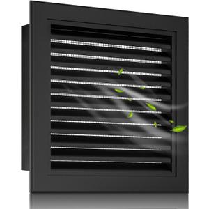 18" x 18" Aluminum Gable Vent with Screen - Stylish Louvered Vents for Effective Attic and Shed Ventilation - Essential Home Improvement, Vent Opening: 16" x 16"