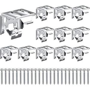 Jetec 6 Pieces Mini Blind Brackets for Window Blinds, with Screws (1.18x1.18 Inch)