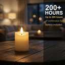 Simplelight Ivory Flameless Votive Candles with Timer, Realistic Black Wick Fall Candles Battery Operated, Battery Included, D 1.8 X H 3.1, Set of 6 for Halloween, Holiday Decoration (Ivory)