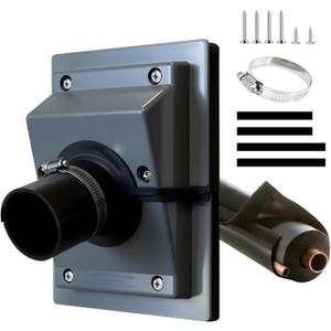 HVAC Wall Penetration Cover & Line-Set Cover Kit UV-resistant Split Air Conditioning Duct Kit Wall Cover Fits 3/4" Insulation for Indoor and Outdoor Air Conditioning Systems (Grey)