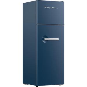 Frigidaire Retro Apartment Size Refrigerator with Top Freezer - 2 Door Fridge with 7.5 Cu Ft of Storage Capacity, Adjustable Spill-Proof Shelves, Door & Crisper Bins, Azure (Blue)