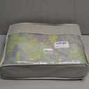 100% Cotton Muslin Jacquard Comforter Set, Botanical Floral Plants Print, Soft Lightweight Reversible 3 Piece Bedding Sets for All Season, Green Yellow, Full/Queen(90"x90")