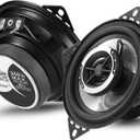 4 Inch 2-Way Coaxial Car Speakers, Max 250W RMS 60W Car Audio Speakers, Vehicle Coaxial Speakers, 4Ohm Universal Car Stereo Speaker for Audio Car Door Speaker Replacement (Pair) (4-Inches)