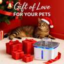 Veken Innovation Award Winner 95oz/2.8L Pet Fountain, Automatic Cat Water Fountain Dog Water Dispenser with Replacement Filters, Gifts for Christmas, Cats, Dogs, Multiple Pets (Grey, Plastic)