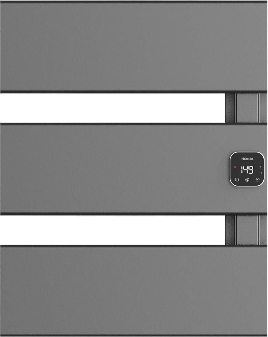 Electric Towel Warmer, Wall Mounted Heated Towel Rack for Bathroom
Timer & Temperature Control, Fast Heat Towel Dryer, Plug-in or Hardwired, Wall-mounted with Right Wiring, 3 Panel, Gray, Alu