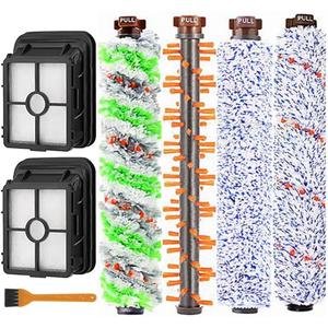 Replacement Parts for Bissell CrossWave 1785 2306 2551 Series Wet Dry Vacuum Cleaner, 1785A 2306A Replacements 1 Set Pet & Multi Surface & Wood Floor & Area Rug Brush Rolls and 2 Pack 1866 Filters