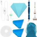 Diamond Art Painting Vacuum Pen Kit, Electric Diamond Art Pen with Storage Tray, No Wax Needed Diamond Art Accessories DIY 5D Art Craft Jewelry Bead Rhinestones(Blue)