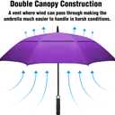 ACEIken Golf Umbrella Large 58/62/68 Inch Automatic Open Golf Umbrella Extra Large Oversize Double Canopy Vented Umbrella Windproof Waterproof for Men and Women